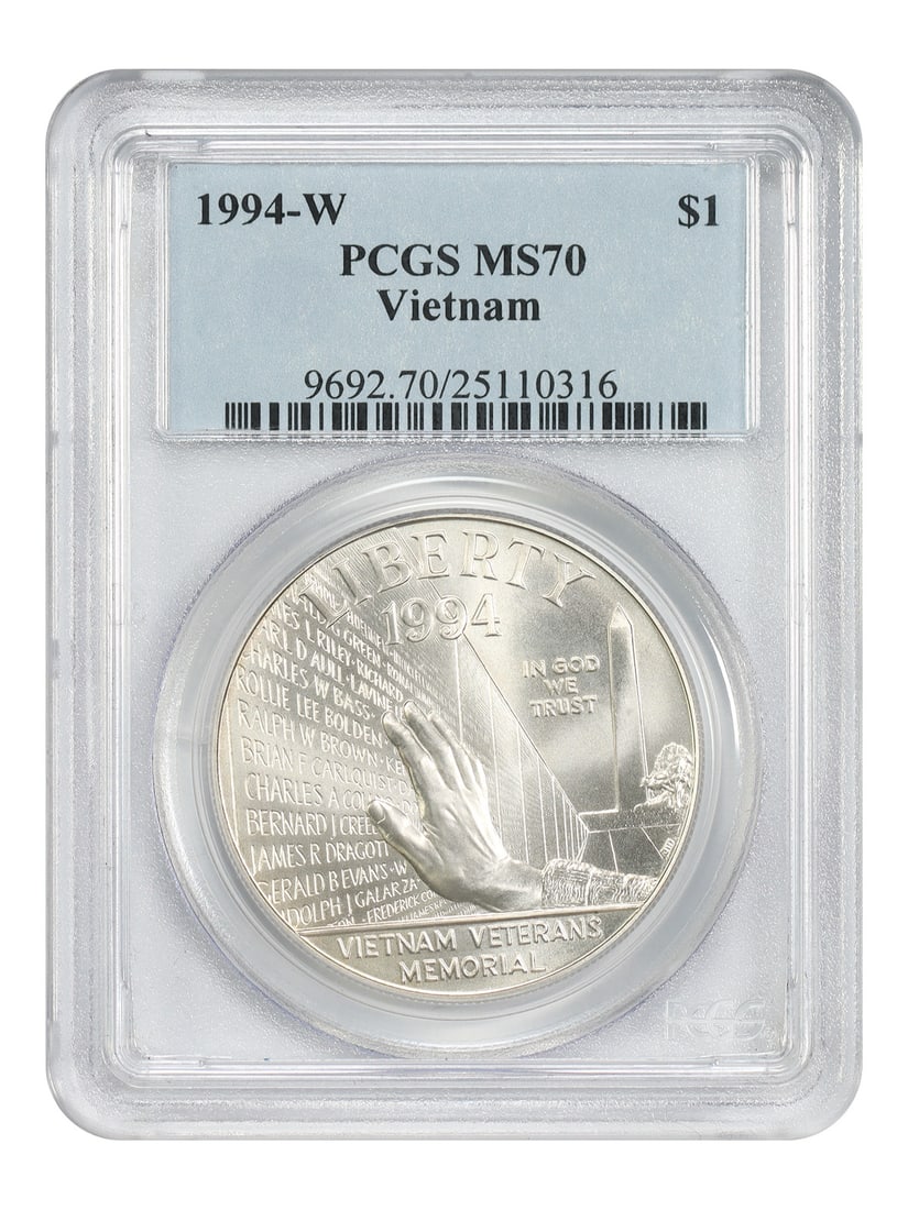 1994-W Vietnam Silver Dollar PCGS MS70 Modern Commemorative Coin (1 of 4)
