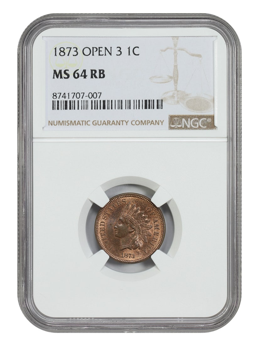 1873 Indian Cent NGC MS64RB Open 3 (1 of 4)