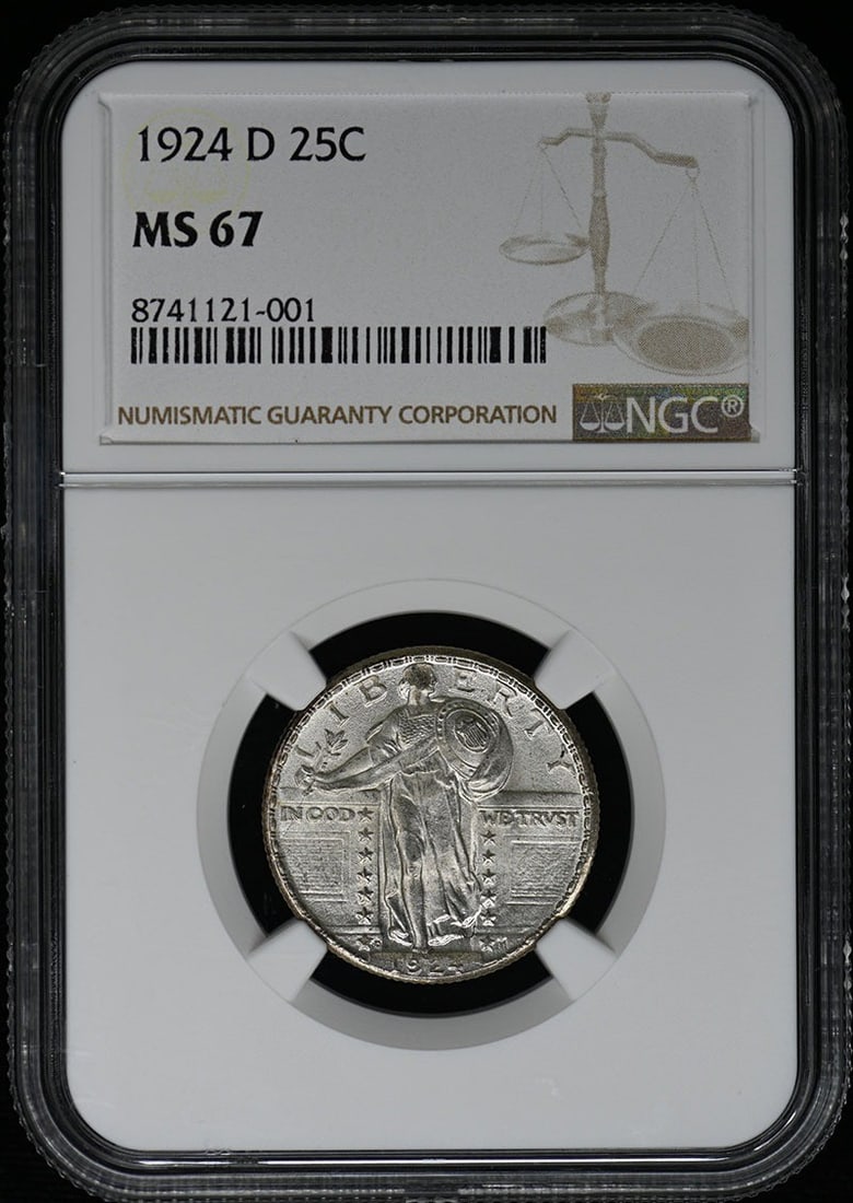 1924-D Standing Liberty Quarter NGC MS67 Uncirculated (1 of 4)