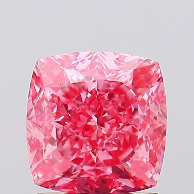 Loose Diamond - CUSHION MODIFIED 1.69ct Fancy Vivid Pink VS1: Loose Diamond - CUSHION MODIFIED 1.69ct Fancy Vivid Pink VS1 Source: This is a real non-mined Diamond that has been grown in a lab Shape: CUSHION MODIFIED Carats: 1.69 Color: Fancy Vivid Pink Certific