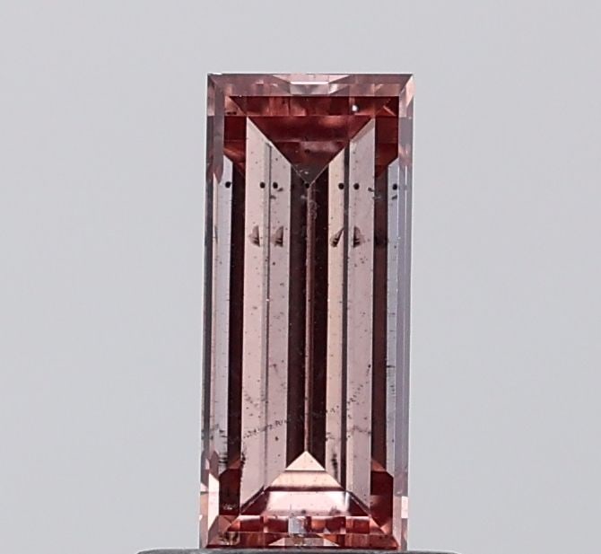 Loose Diamond - BAGUETTE 1.01ct Fancy Pinkish Brown SI2: Loose Diamond - BAGUETTE 1.01ct Fancy Pinkish Brown SI2 Source: This is a real non-mined Diamond that has been grown in a lab Shape: BAGUETTE Carats: 1.01 Color: Fancy Pinkish Brown Certification: IGI