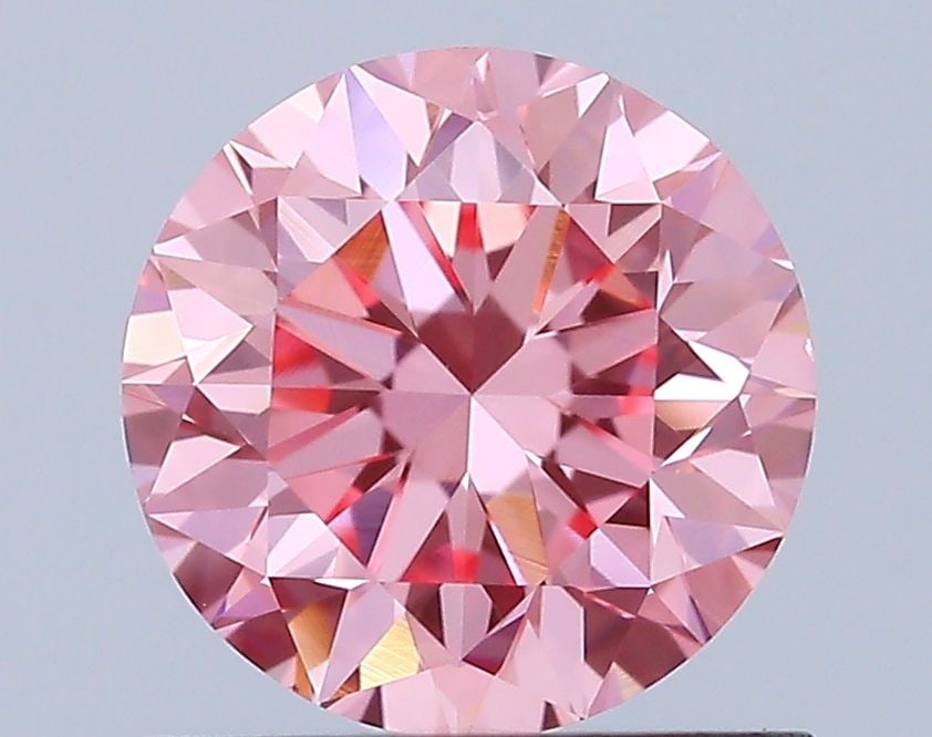 Loose Diamond - ROUND 0.9ct Fancy Vivid Pink VS1 (1 of 1)