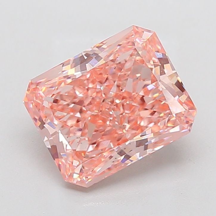 Loose Diamond - RADIANT 4.52ct Fancy Vivid Pink VS2: Loose Diamond - RADIANT 4.52ct Fancy Vivid Pink VS2 Source: This is a real non-mined Diamond that has been grown in a lab Shape: RADIANT Carats: 4.52 Color: Fancy Vivid Pink Certification: IGI Video: