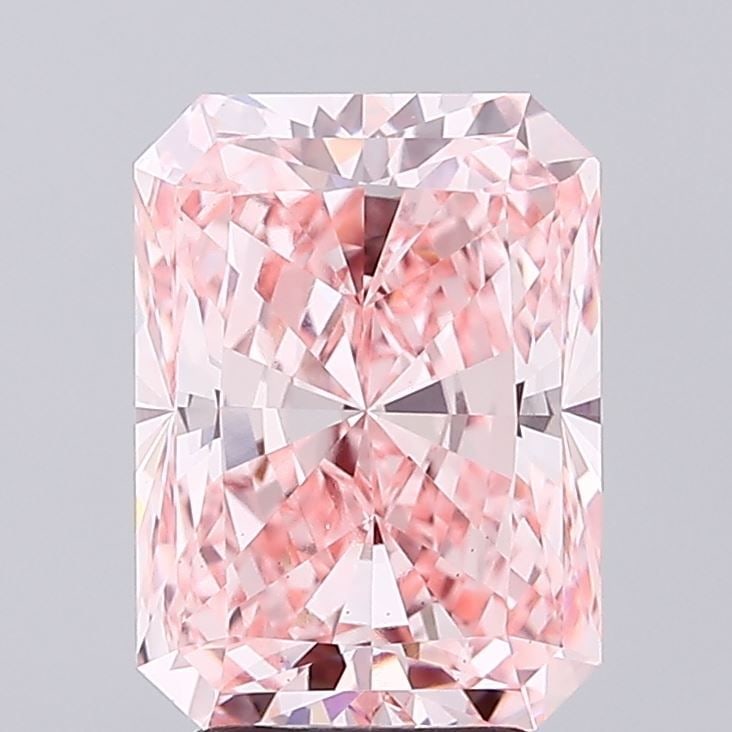 Loose Diamond - RADIANT 4.02ct Fancy Vivid Pink VS1: Loose Diamond - RADIANT 4.02ct Fancy Vivid Pink VS1 Source: This is a real non-mined Diamond that has been grown in a lab Shape: RADIANT Carats: 4.02 Color: Fancy Vivid Pink Certification: IGI Video: