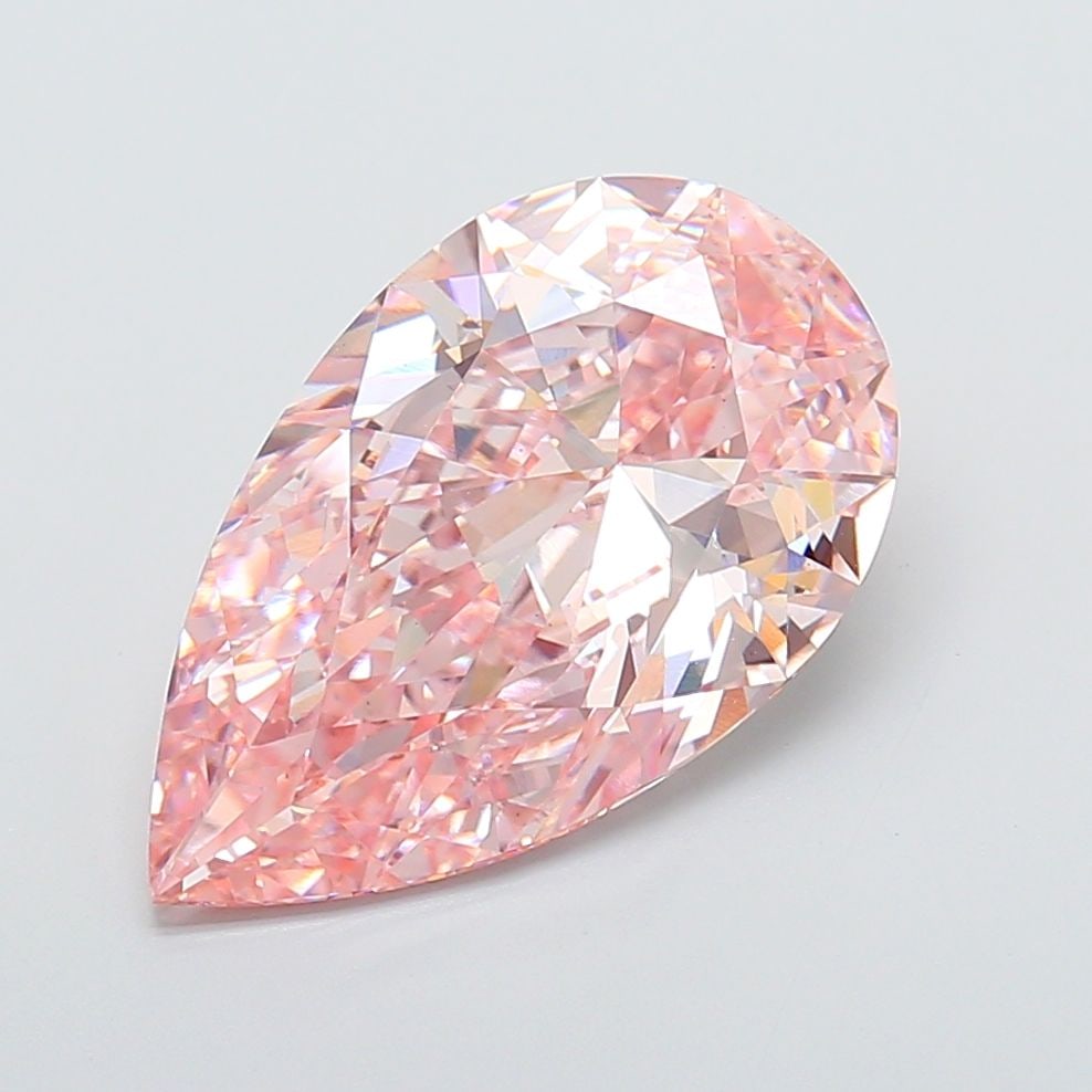 Loose Diamond - PEAR 10.04ct Fancy Pink VS1: Loose Diamond - PEAR 10.04ct Fancy Pink VS1 Source: This is a real non-mined Diamond that has been grown in a lab Shape: PEAR Carats: 10.04 Color: Fancy Pink Certification: IGI Video: