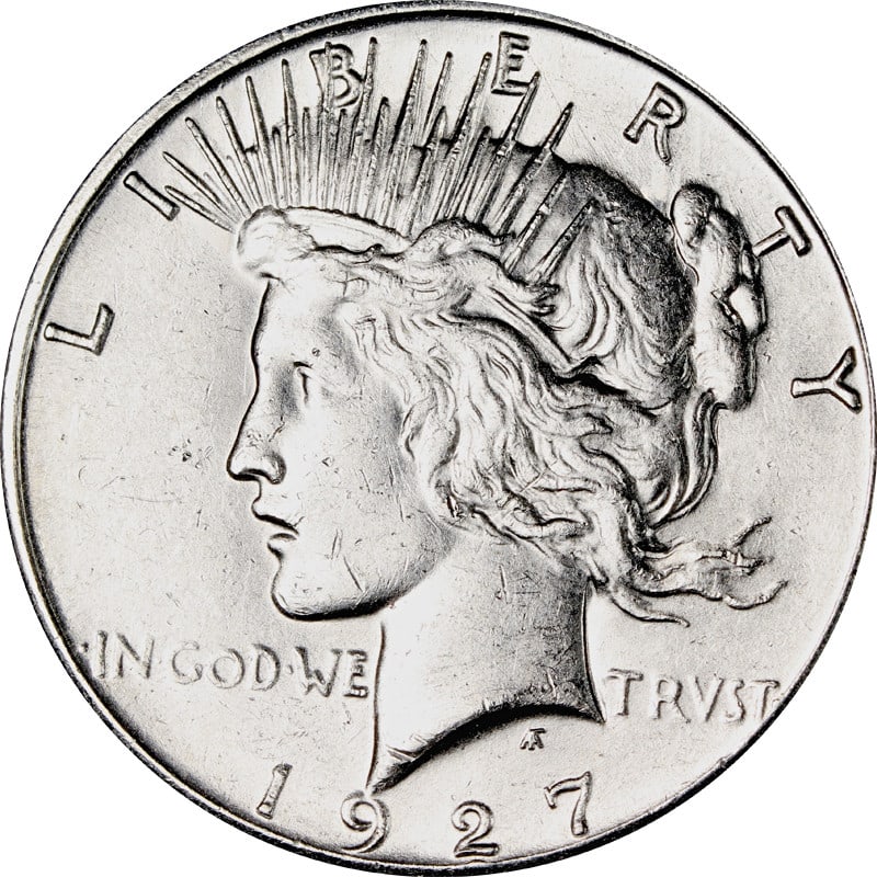 1927-S United States Silver Peace Dollar (1 of 2)