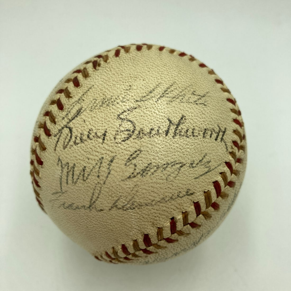 1943 St. Louis Cardinals Team Signed Baseball with Stan Musial PSA DNA COA (1 of 8)