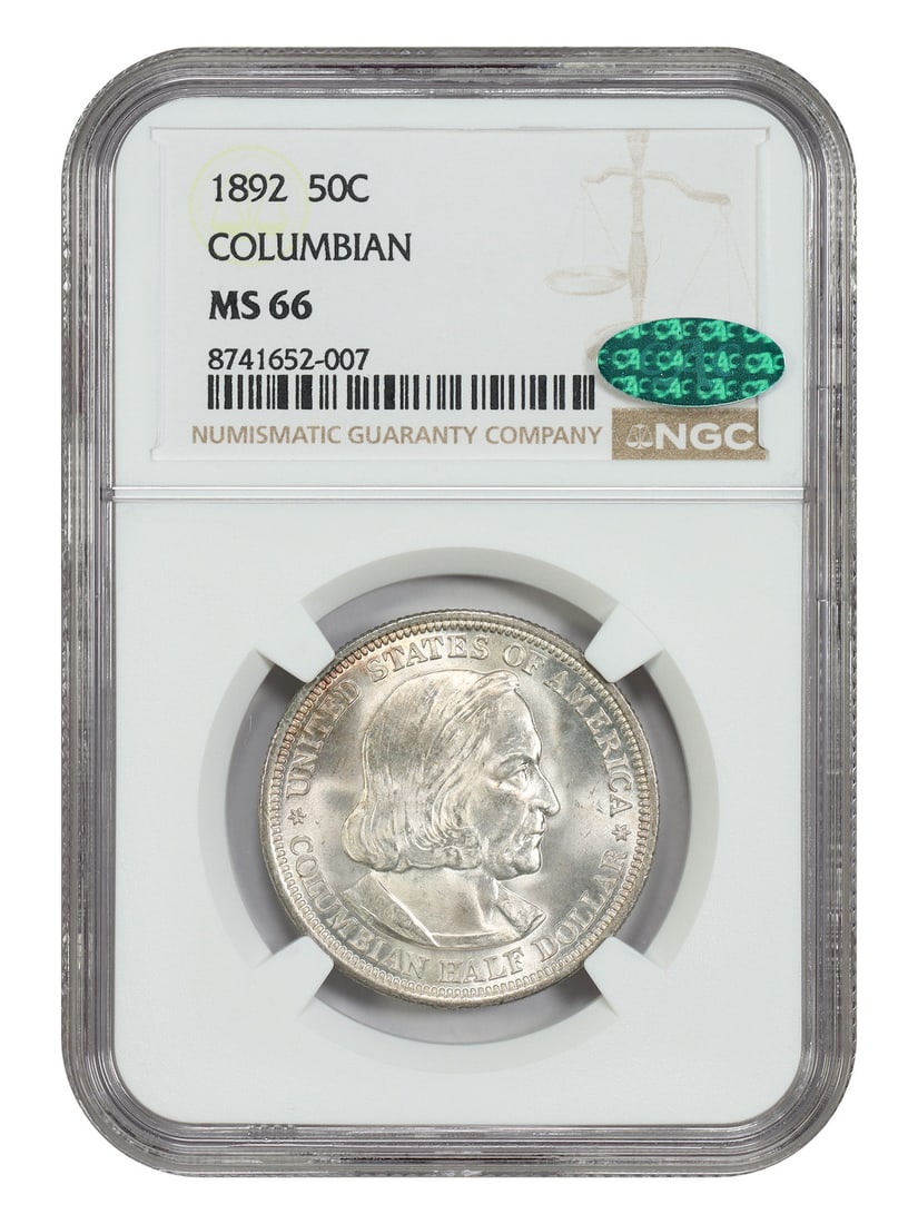 1892 Columbian Exposition 50C NGC CAC MS66 Silver Commemorative (1 of 4)