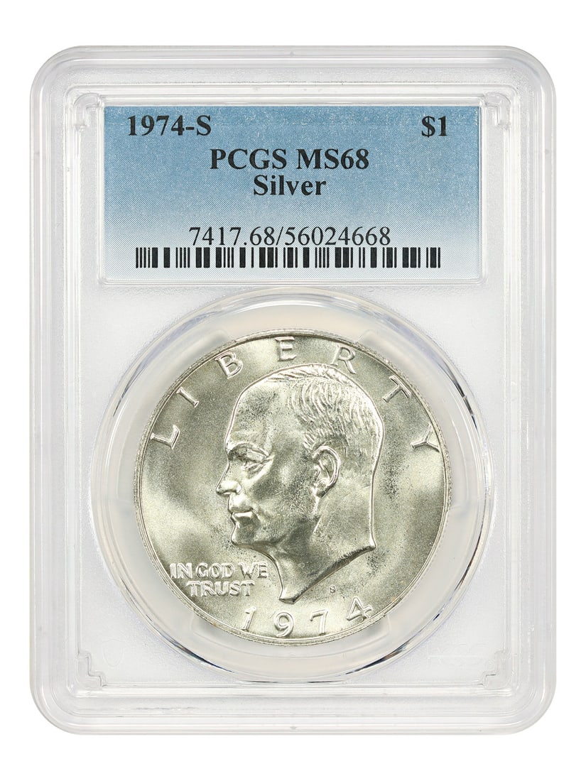 PCGS MS68 1974-S Eisenhower Silver Dollar Uncirculated San Francisco Mint (1 of 4)