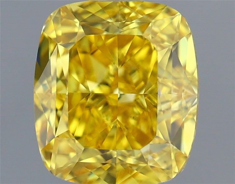 Loose Diamond - CUSHION MODIFIED 1.42ct Fancy Vivid Yellow VS1: Loose Diamond - CUSHION MODIFIED 1.42ct Fancy Vivid Yellow VS1 Source: This is a real non-mined Diamond that has been grown in a lab Shape: CUSHION MODIFIED Carats: 1.42 Color: Fancy Vivid Yellow Cert