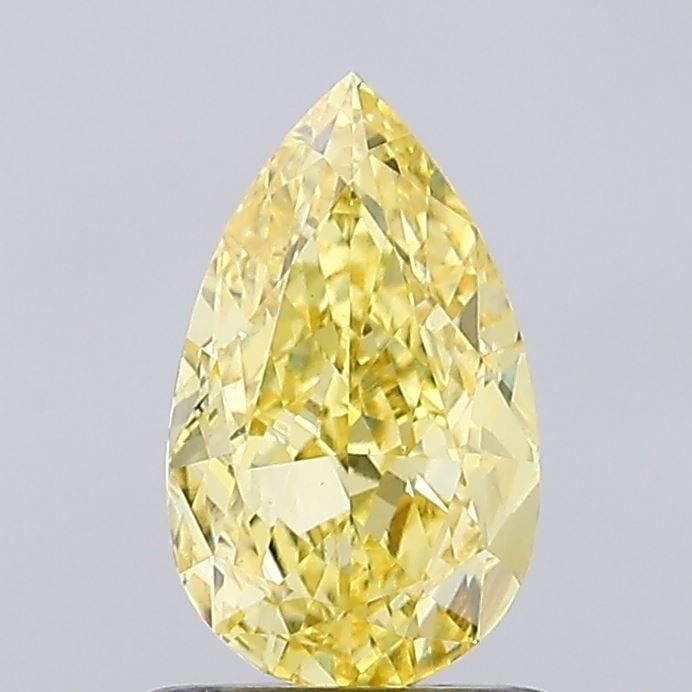 Loose Diamond - PEAR 1.03ct Fancy Intense Yellow VS1: Loose Diamond - PEAR 1.03ct Fancy Intense Yellow VS1 Source: This is a real non-mined Diamond that has been grown in a lab Shape: PEAR Carats: 1.03 Color: Fancy Intense Yellow Certification: NONE