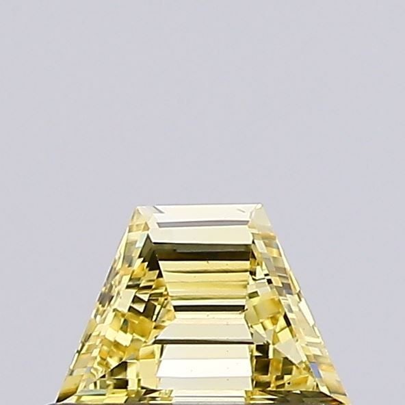 Loose Diamond - TRAPEZOID 0.3ct Fancy Intense Yellow VS1: Loose Diamond - TRAPEZOID 0.3ct Fancy Intense Yellow VS1 Source: This is a real non-mined Diamond that has been grown in a lab Shape: TRAPEZOID Carats: 0.3 Color: Fancy Intense Yellow Certification: N