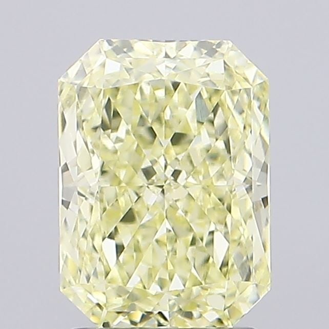 Loose Diamond - RADIANT 2.07ct Fancy Light Yellow VVS2: Loose Diamond - RADIANT 2.07ct Fancy Light Yellow VVS2 Source: This is a real non-mined Diamond that has been grown in a lab Shape: RADIANT Carats: 2.07 Color: Fancy Light Yellow Certification: IGI Vi