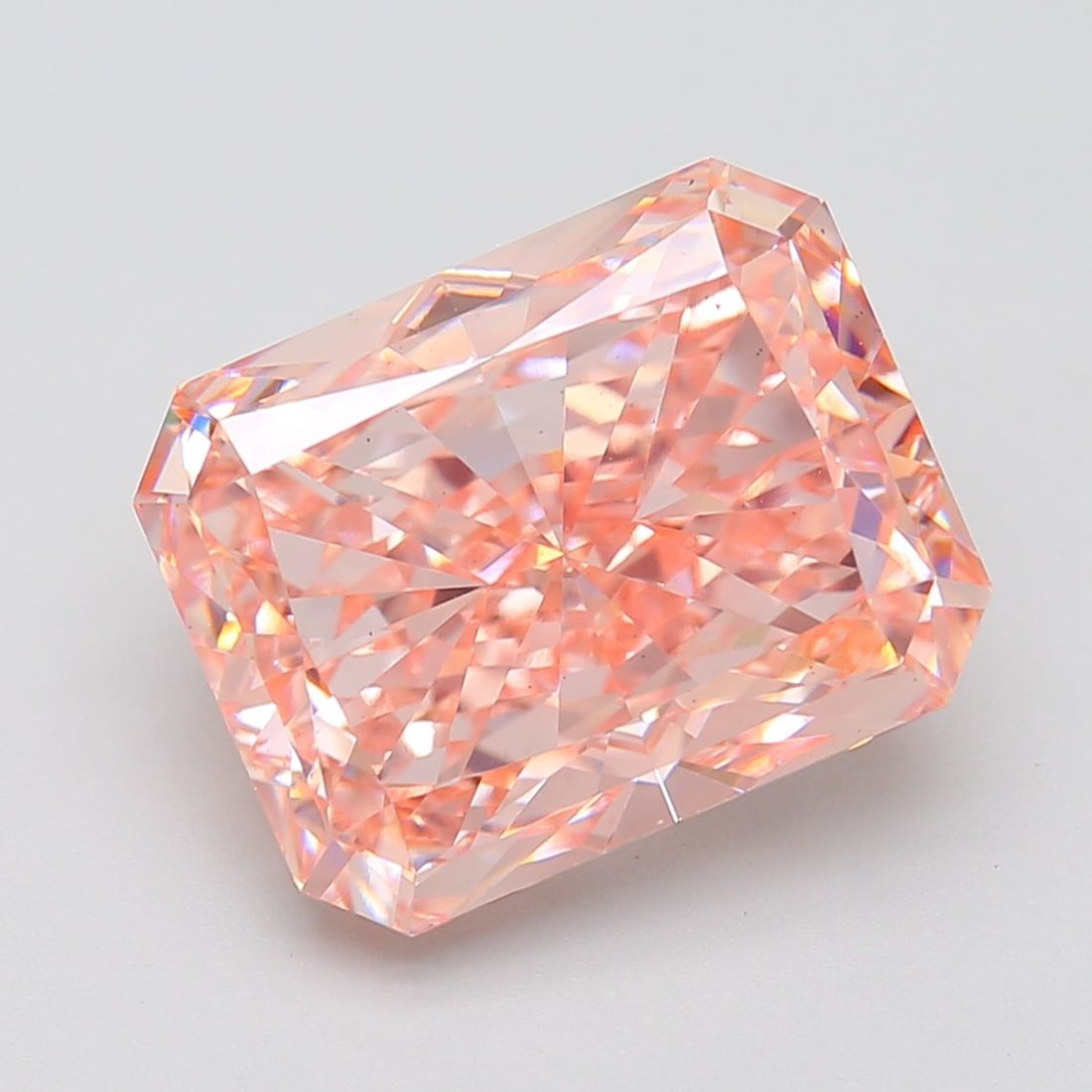 Loose Diamond - RADIANT 10.05ct Fancy Intense Pink VS2: Loose Diamond - RADIANT 10.05ct Fancy Intense Pink VS2 Source: This is a real non-mined Diamond that has been grown in a lab Shape: RADIANT Carats: 10.05 Color: Fancy Intense Pink Certification: IGI V