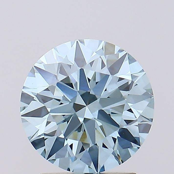 Loose Diamond - ROUND 2.05ct Fancy Vivid Blue VS1: Loose Diamond - ROUND 2.05ct Fancy Vivid Blue VS1 Source: This is a real non-mined Diamond that has been grown in a lab Shape: ROUND Carats: 2.05 Color: Fancy Vivid Blue Certification: IGI Video: