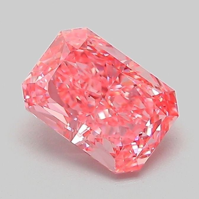 Loose Diamond - RADIANT 1.06ct Fancy Vivid Pink VS1: Loose Diamond - RADIANT 1.06ct Fancy Vivid Pink VS1 Source: This is a real non-mined Diamond that has been grown in a lab Shape: RADIANT Carats: 1.06 Color: Fancy Vivid Pink Certification: IGI Video:
