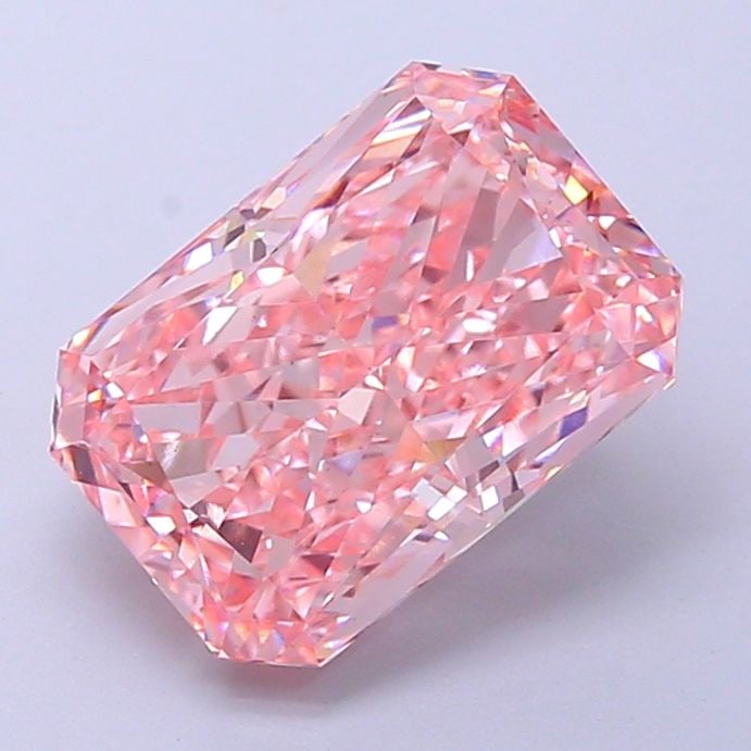 Loose Diamond - RADIANT 4.03ct Fancy Vivid Pink VS1: Loose Diamond - RADIANT 4.03ct Fancy Vivid Pink VS1 Source: This is a real non-mined Diamond that has been grown in a lab Shape: RADIANT Carats: 4.03 Color: Fancy Vivid Pink Certification: IGI Video: