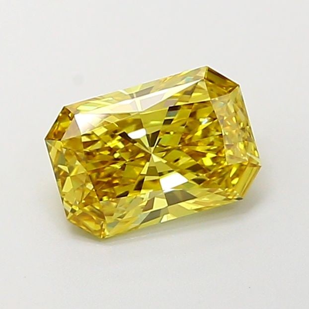 Loose Diamond - RADIANT 1.04ct Fancy Intense Yellow VS1: Loose Diamond - RADIANT 1.04ct Fancy Intense Yellow VS1 Source: This is a real non-mined Diamond that has been grown in a lab Shape: RADIANT Carats: 1.04 Color: Fancy Intense Yellow Certification: