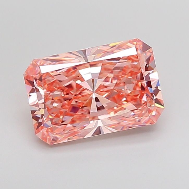 Loose Diamond - RADIANT 4.22ct Fancy Vivid Pink VS1: Loose Diamond - RADIANT 4.22ct Fancy Vivid Pink VS1 Source: This is a real non-mined Diamond that has been grown in a lab Shape: RADIANT Carats: 4.22 Color: Fancy Vivid Pink Certification: IGI Video: