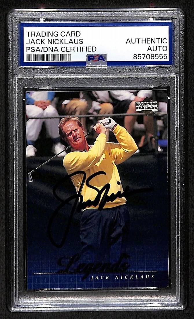 Jack Nicklaus 2001 Upper Deck Golf Card 53 PSA DNA Authenticated Autograph (1 of 2)