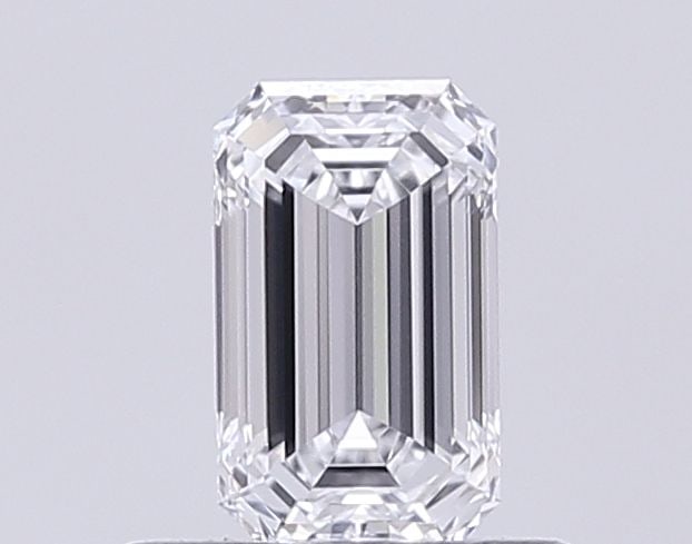 Loose Diamond - EMERALD 0.47ct D VVS2: Loose Diamond - EMERALD 0.47ct D VVS2 Source: This is a real non-mined Diamond that has been grown in a lab Shape: EMERALD Carats: 0.47 Color: D Clarity: VVS2 Certification: NONE Additional images ava