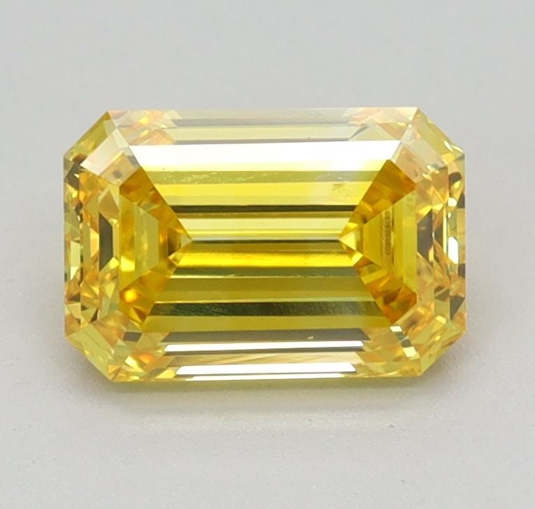 Loose Diamond - EMERALD 0.92ct Fancy Vivid Yellow VS1 (1 of 1)