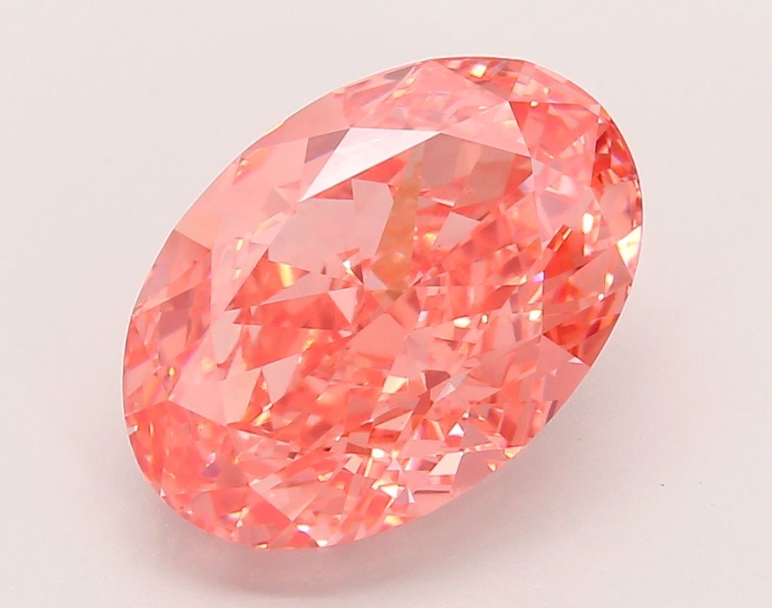 Loose Diamond - OVAL 5.68ct Fancy Vivid Pink VS1: Loose Diamond - OVAL 5.68ct Fancy Vivid Pink VS1 Source: This is a real non-mined Diamond that has been grown in a lab Shape: OVAL Carats: 5.68 Color: Fancy Vivid Pink Certification: IGI Video: Video
