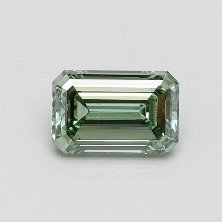 Loose Diamond - EMERALD 0.52ct Fancy Vivid Green VS1: Loose Diamond - EMERALD 0.52ct Fancy Vivid Green VS1 Source: This is a real non-mined Diamond that has been grown in a lab Shape: EMERALD Carats: 0.52 Color: Fancy Vivid Green Certification: IGI
