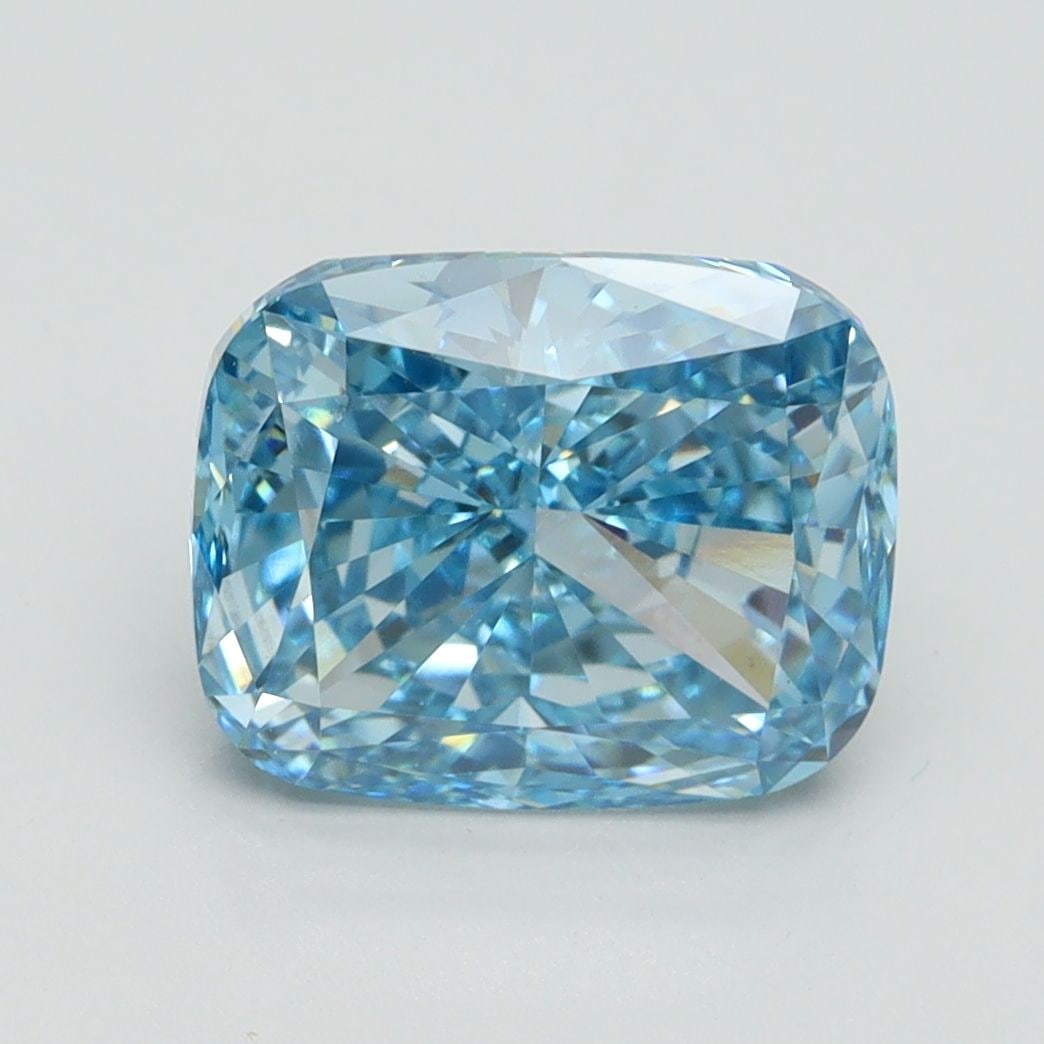 Loose Diamond - CUSHION MODIFIED 3.0ct Fancy Vivid Blue VS1: Loose Diamond - CUSHION MODIFIED 3.0ct Fancy Vivid Blue VS1 Source: This is a real non-mined Diamond that has been grown in a lab Shape: CUSHION MODIFIED Carats: 3.0 Color: Fancy Vivid Blue