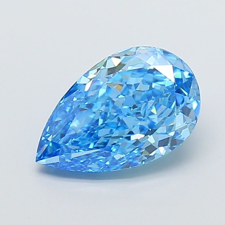 Loose Diamond - PEAR 3.04ct Fancy Vivid Blue VS1: Loose Diamond - PEAR 3.04ct Fancy Vivid Blue VS1 Source: This is a real non-mined Diamond that has been grown in a lab Shape: PEAR Carats: 3.04 Color: Fancy Vivid Blue Certification: IGI Video: Video