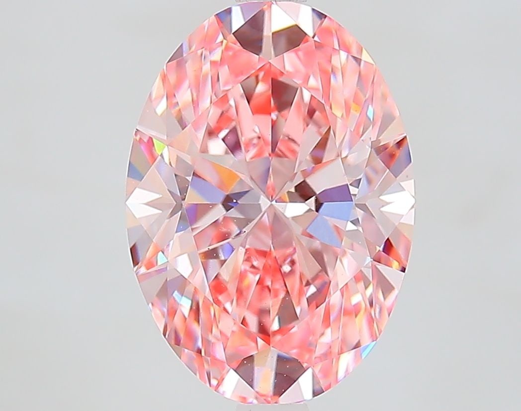 Loose Diamond - OVAL 3.6ct Fancy Vivid Pink VS1: Loose Diamond - OVAL 3.6ct Fancy Vivid Pink VS1 Source: This is a real non-mined Diamond that has been grown in a lab Shape: OVAL Carats: 3.6 Color: Fancy Vivid Pink Certification: IGI Video: Video