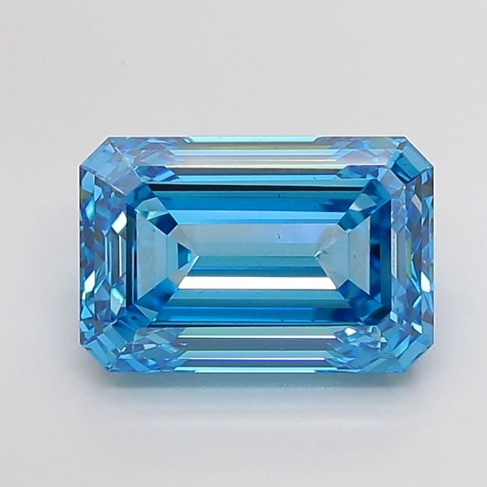 Loose Diamond - EMERALD 6.09ct Fancy Vivid Blue VS1: Loose Diamond - EMERALD 6.09ct Fancy Vivid Blue VS1 Source: This is a real non-mined Diamond that has been grown in a lab Shape: EMERALD Carats: 6.09 Color: Fancy Vivid Blue Certification: IGI Video: