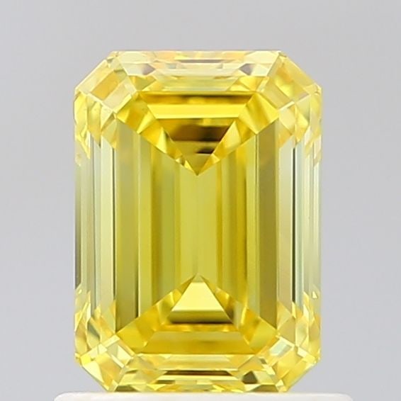 Loose Diamond - EMERALD 1.08ct Fancy Vivid Yellow VS1: Loose Diamond - EMERALD 1.08ct Fancy Vivid Yellow VS1 Source: This is a real non-mined Diamond that has been grown in a lab Shape: EMERALD Carats: 1.08 Color: Fancy Vivid Yellow Certification: IGI Vid