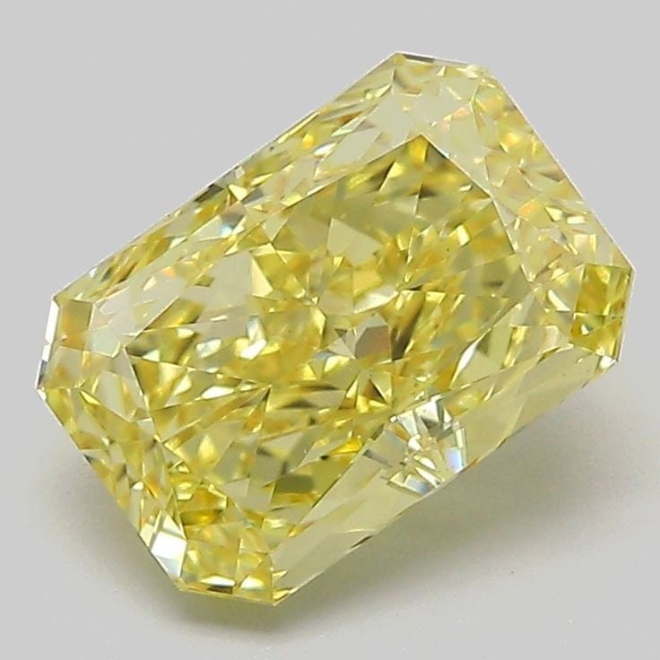 Loose Diamond - RADIANT 2.1ct Fancy Intense Yellow VS1: Loose Diamond - RADIANT 2.1ct Fancy Intense Yellow VS1 Source: This is a real non-mined Diamond that has been grown in a lab Shape: RADIANT Carats: 2.1 Color: Fancy Intense Yellow Certification: IGI