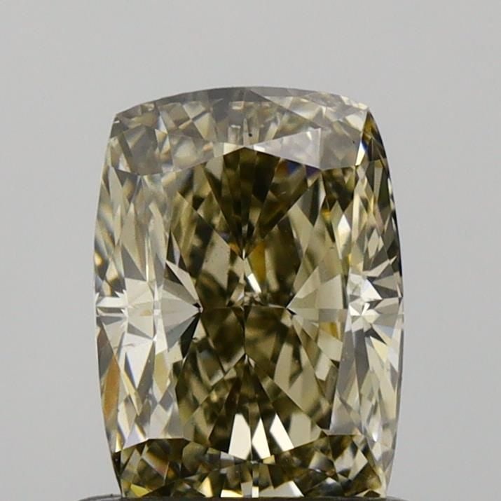Loose Diamond - CUSHION MODIFIED 0.95ct Fancy Light Yellowish Gray VS2: Loose Diamond - CUSHION MODIFIED 0.95ct Fancy Light Yellowish Gray VS2 Source: This is a real non-mined Diamond that has been grown in a lab Shape: CUSHION MODIFIED Carats: 0.95 Color: Fancy Light Yel