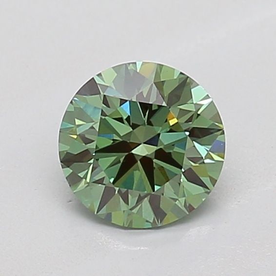 Loose Diamond - ROUND 0.62ct Fancy Vivid Green VS1: Loose Diamond - ROUND 0.62ct Fancy Vivid Green VS1 Source: This is a real non-mined Diamond that has been grown in a lab Shape: ROUND Carats: 0.62 Color: Fancy Vivid Green Certification: IGI Additiona