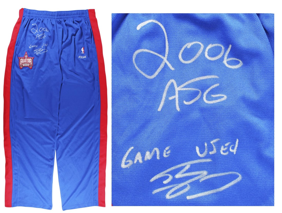 Shaquille O'Neal 2006 ASG Game Used Signed Blue Warmup Pants BAS (1 of 6)