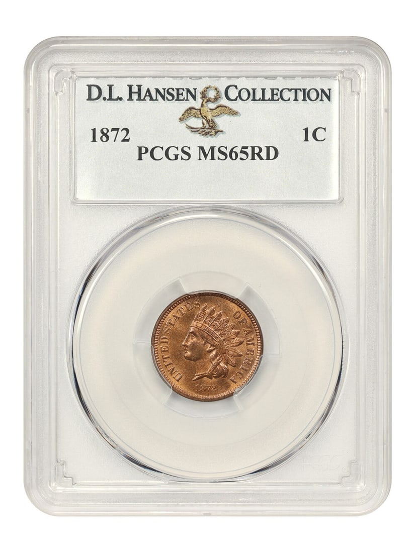 1872 Indian Cent 1C PCGS MS65RD Low Mintage Gem Red (1 of 4)