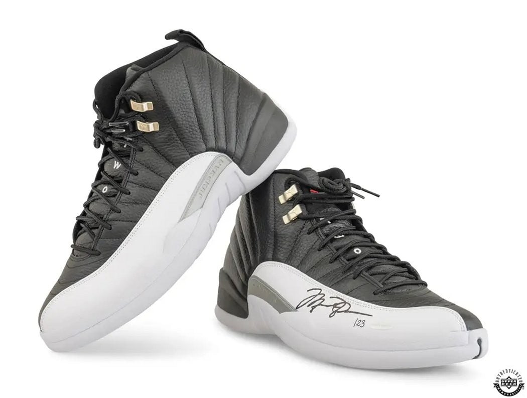 Michael Jordan Autographed Nike Air Jordan 12 Retro Playoffs 2022 Upper Deck Authenticated (1 of 3)