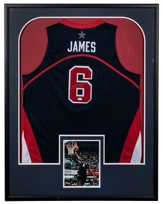 LeBron James Signed 2009 Team USA Jersey Framed JSA COA (1 of 7)