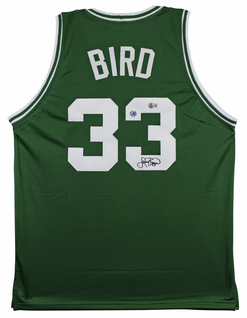 Boston Celtics Green Jersey Signed by Larry Bird with Beckett Authentication (1 of 3)
