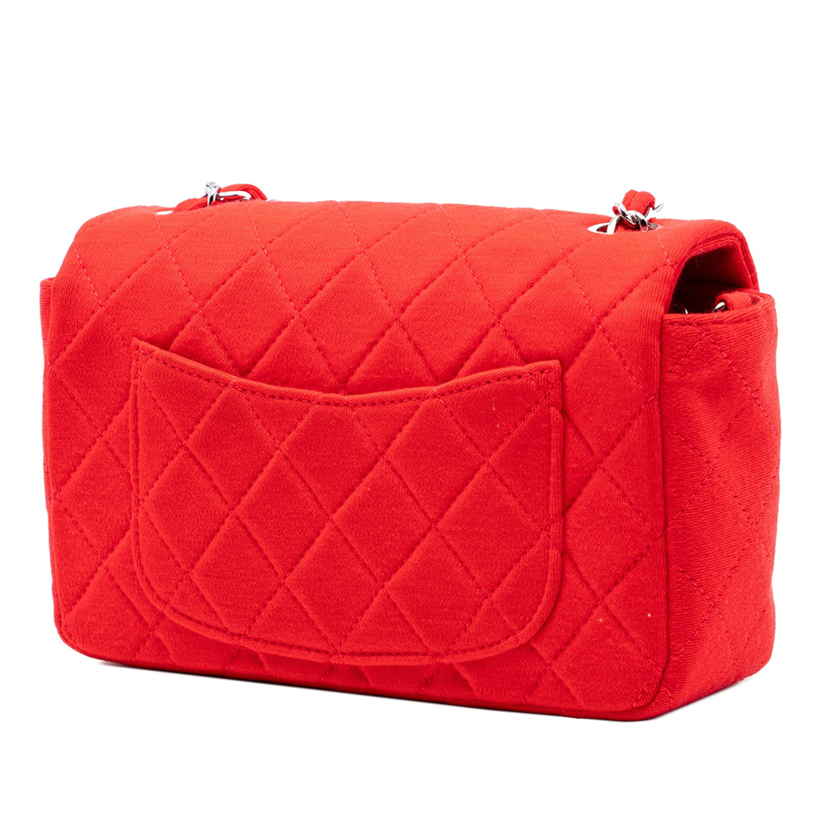 Chanel Mini Rectangular Jersey Flap Bag Red - 2
