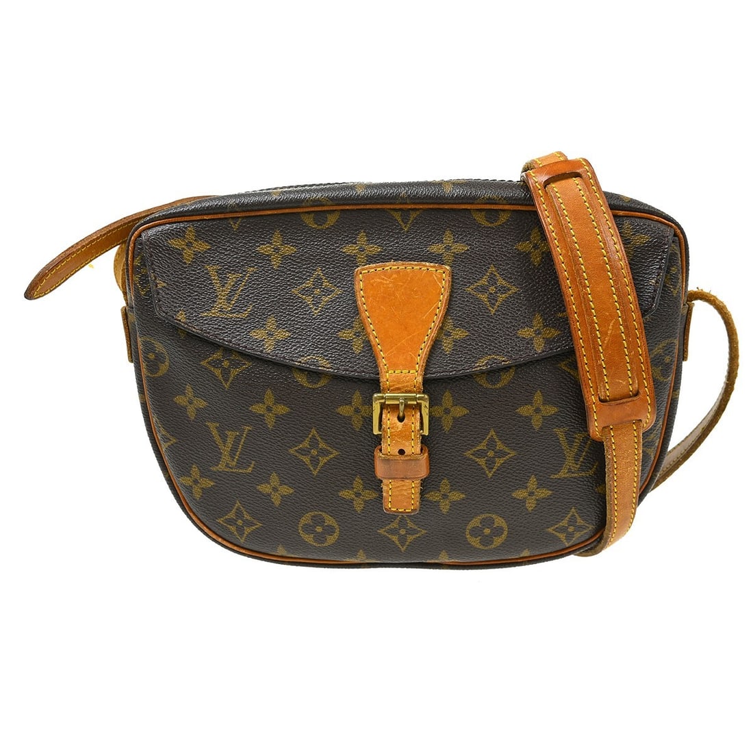 Louis Vuitton Jeune Fille MM Monogram Crossbody Shoulder Bag M51226: Louis Vuitton Jeune Fille MM Monogram Crossbody Shoulder Bag M51226 This vintage Louis Vuitton Jeune Fille MM shoulder bag features the iconic Monogram canvas exterior with a brown finish and beige cr