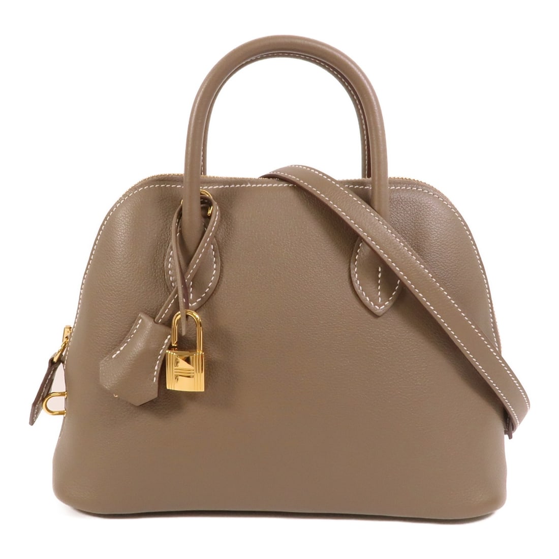 Hermes Bolide 25 Etoupe Evercolor Leather 2way Shoulder Bag GHW (1 of 16)