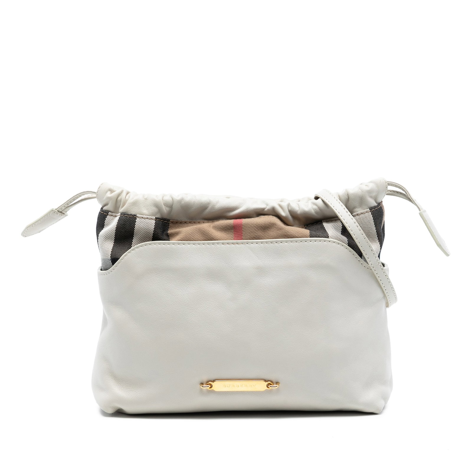 Burberry Little Crush crossbody bag House Check canvas calfskin (1 of 8)