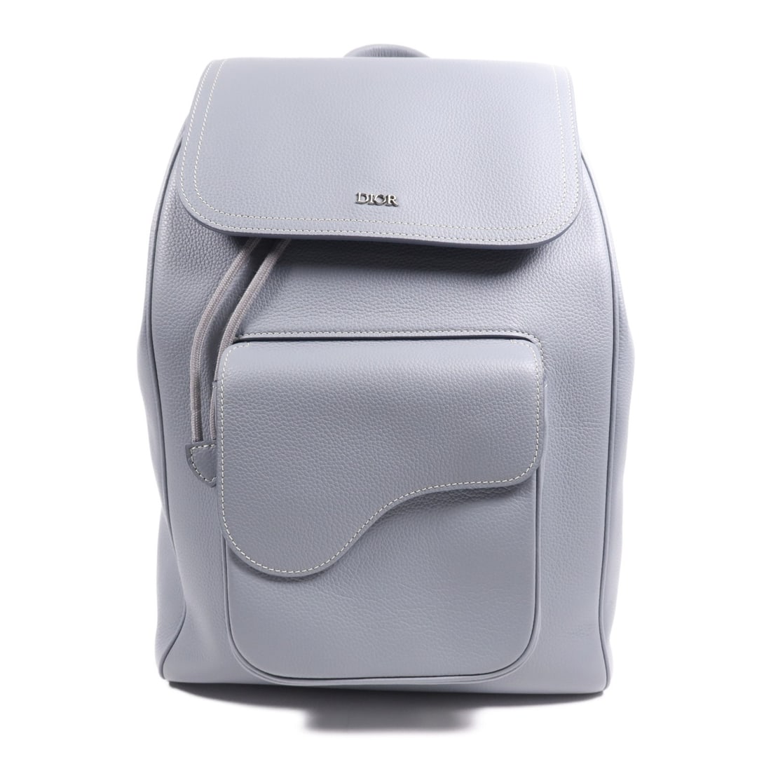 Dior Saddle Backpack Blue Calfskin Leather Ruck Daypack: Dior Saddle Backpack Blue Calfskin Leather Ruck Daypack This Christian Dior Saddle Backpack features a distinctive design crafted from blue calfskin leather. The bag offers a spacious interior with a 