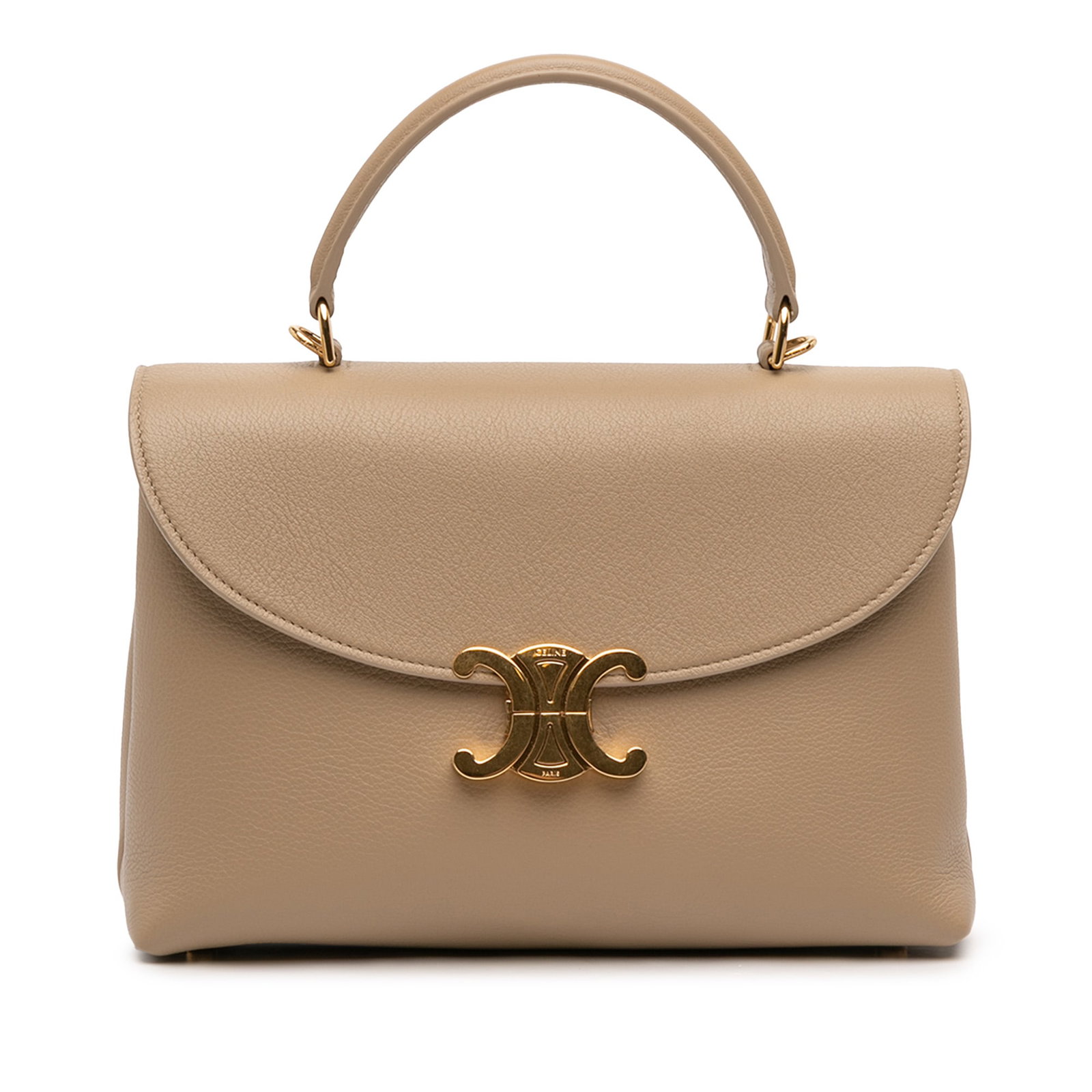 Celine Nino medium grained calfskin satchel beige (1 of 10)
