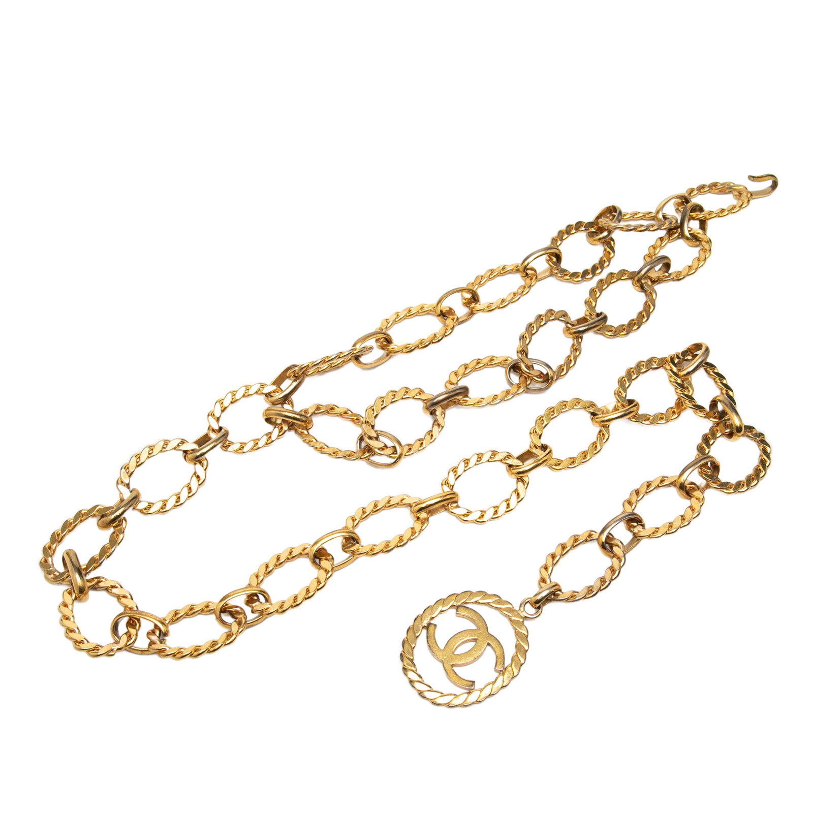 Chanel CC logo gold-tone chain belt (1 of 4)