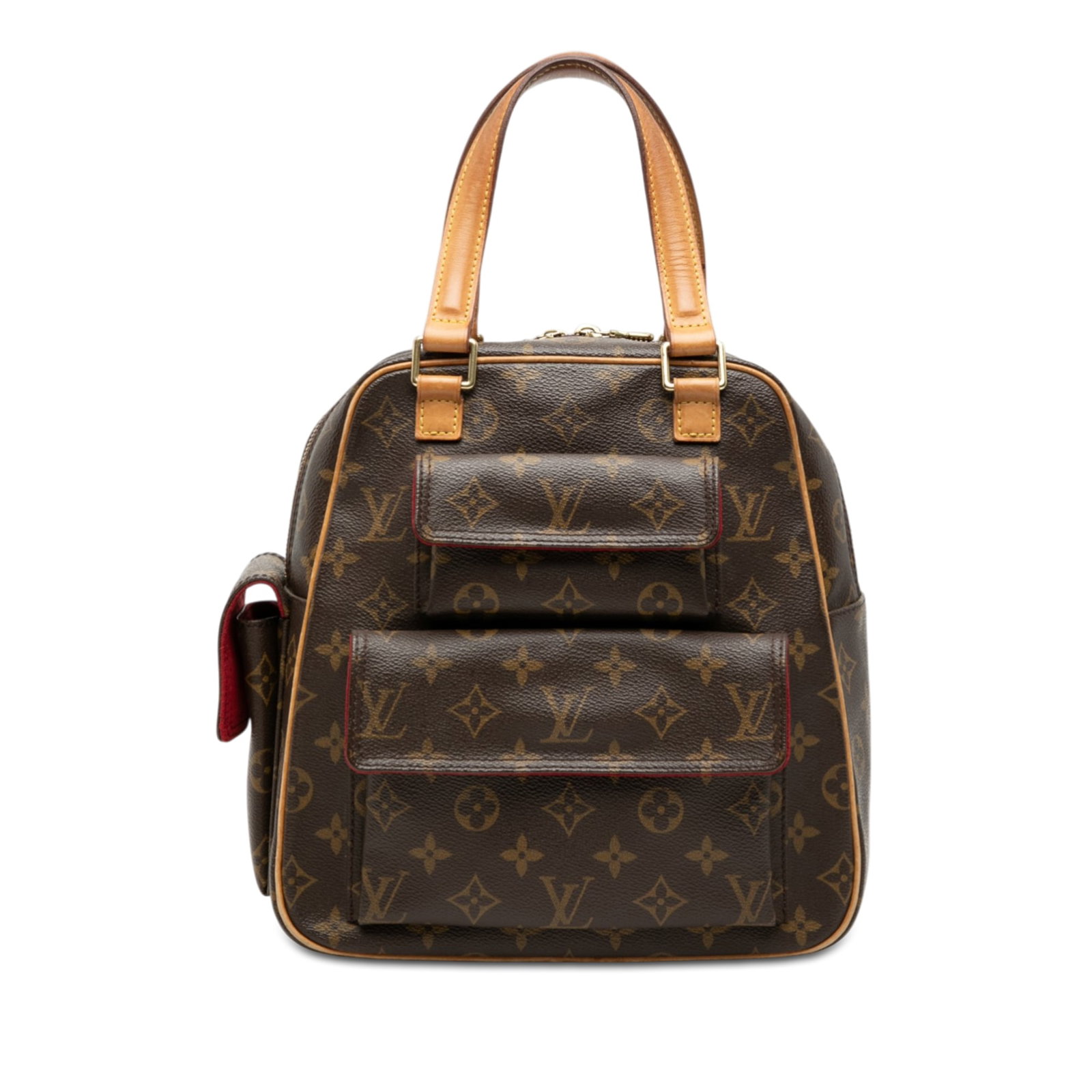 Louis Vuitton Excentri Cite Monogram Canvas Bag: Louis Vuitton Excentri Cite Monogram Canvas Bag This Louis Vuitton Monogram Excentri Cite bag features the iconic monogram canvas with vachetta leather trim and flat vachetta straps. It is designed wi