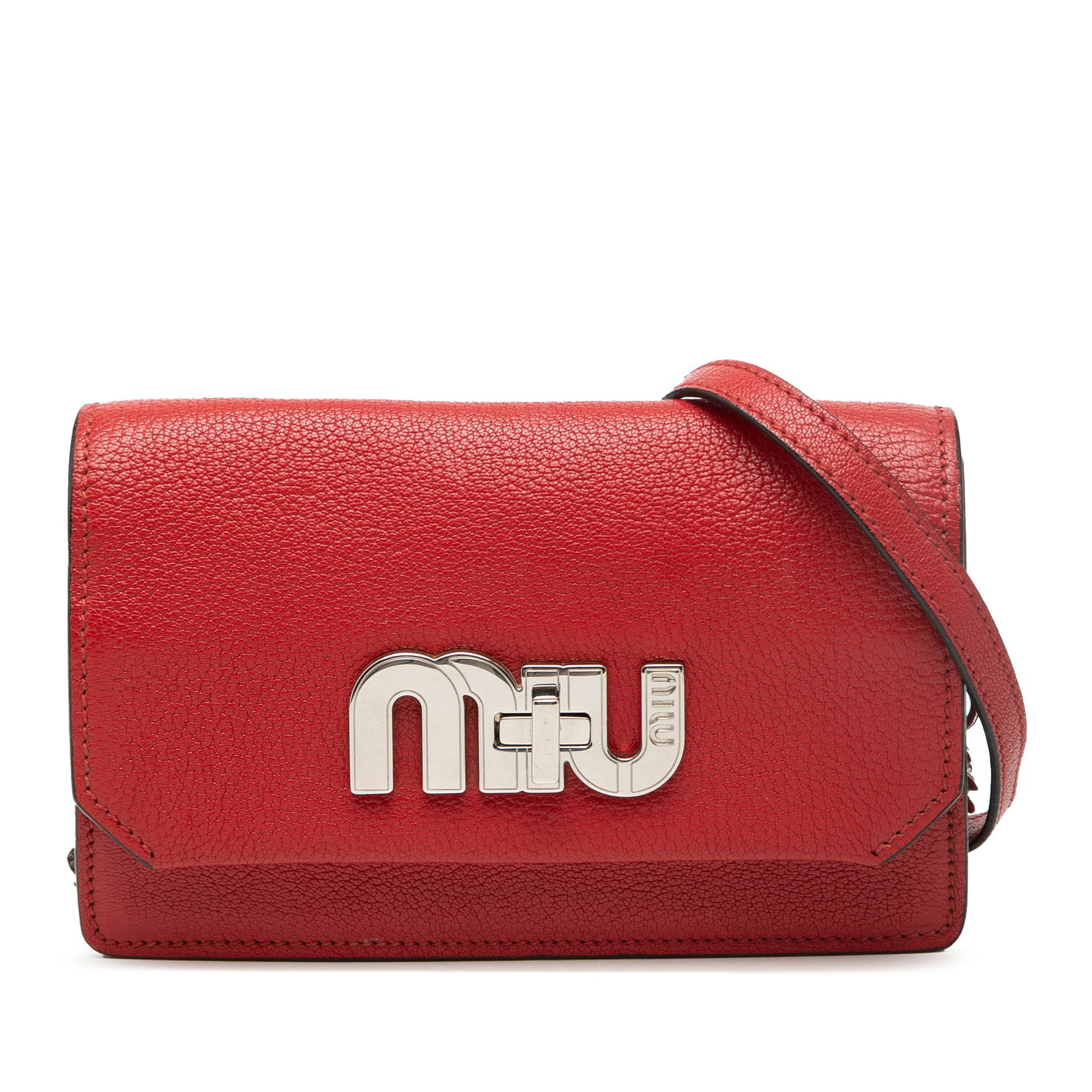 Miu Miu Madras goatskin red crossbody bag (1 of 7)